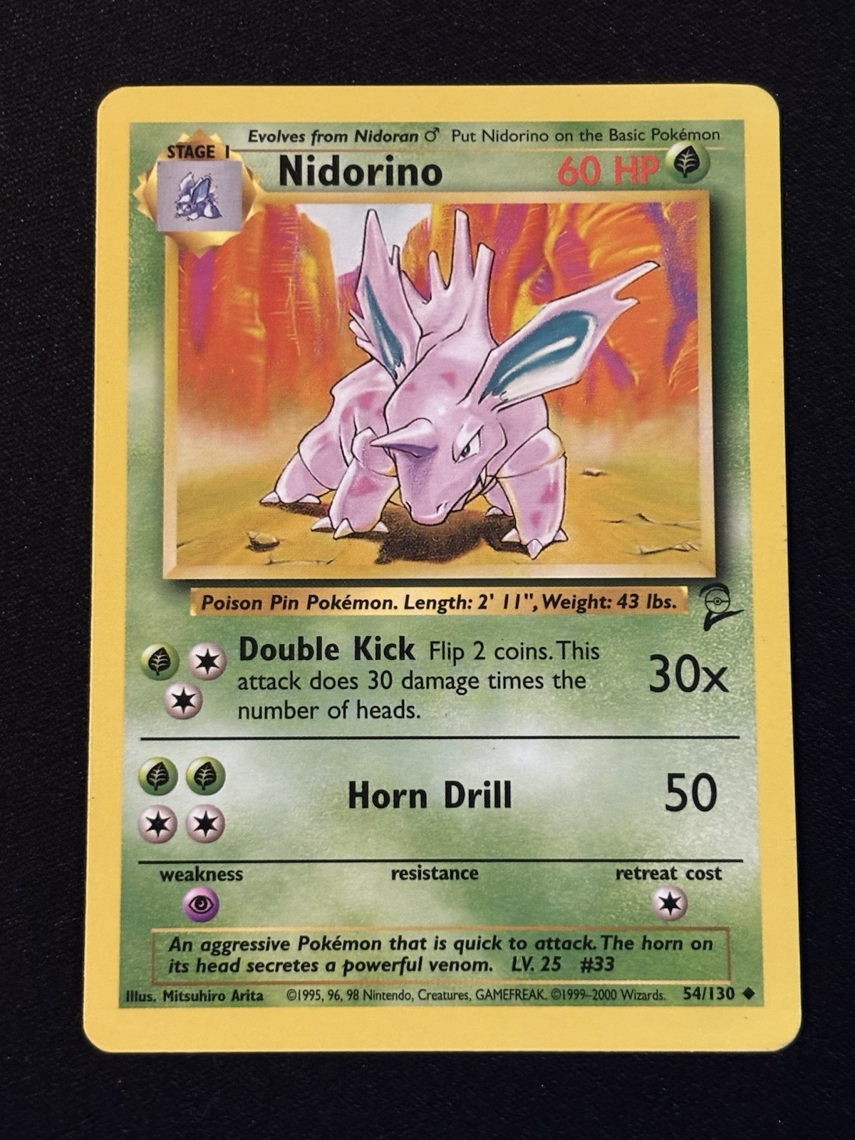 Pokemon TCG Nidorino Base Set 2 54/130