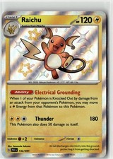 Raichu Shiny Rare SV: Paldean Fates 132/091 Holo NM on eBay