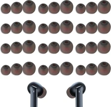 Earbud Tips 36Pcs Multi-Size Silicone Rubber Replacement Eartips Gray