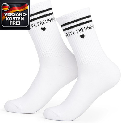 Geschenke Socken für beste Freundin Frauen Schwester 35-42 Tennissocken Geburtst