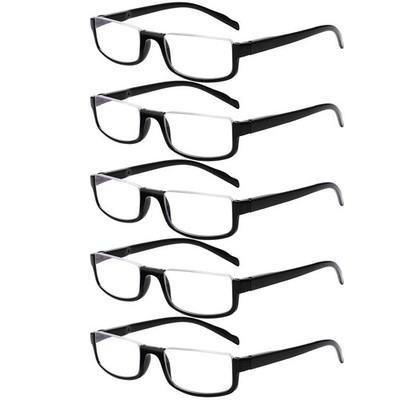 Half Frame Reading Glasses for Men & Women, Lightweight Comfort-Fit Design wi...
