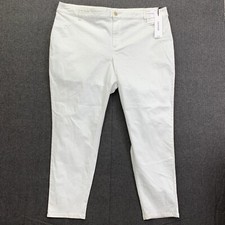 Jeans Calvin Klein donna taglia 22W bianco slim fit denim vita media cotone elasticizzato