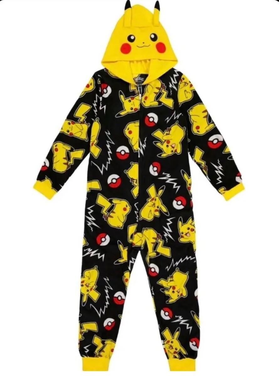 ワンピース PiChuchu Pokemon Pikachu Hoodie Union Suit One Piece Pajamas 10/12