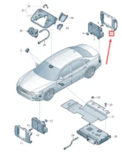 New AUDI A8 4N Left Lane Change Assist Control Unit Shield 4N0907693A