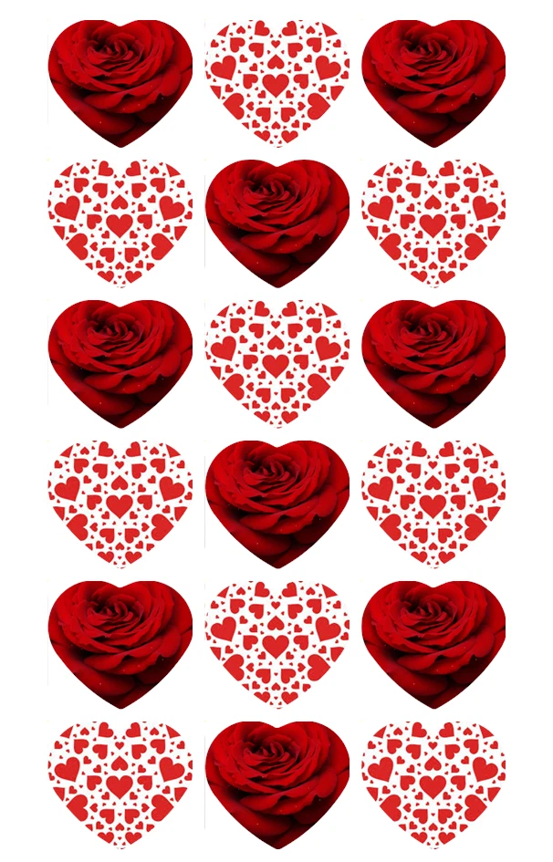 18x Liebe Herzen Valentin Cupcake Toppers Essbare Backoblate Fairy Kuchen - Bild 1 von 1