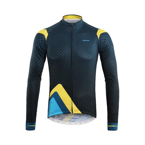 Men Full Zipper Breathable Spandex Long Sleeve Cycling Jersey Bicycle Clothing - Picture 5 of 11