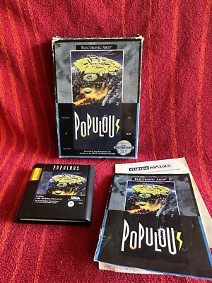 Populous (Sega Genesis) Complete in Box CIB