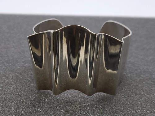Vintage Signed MMP Taxco .925 Sterling Silver Cuff Bracelet