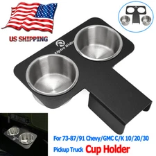 For 1973-1987 Chevy GMC C10 C20 C30 K10 K20 K30 Pickup Truck Dual Cup Holder Set