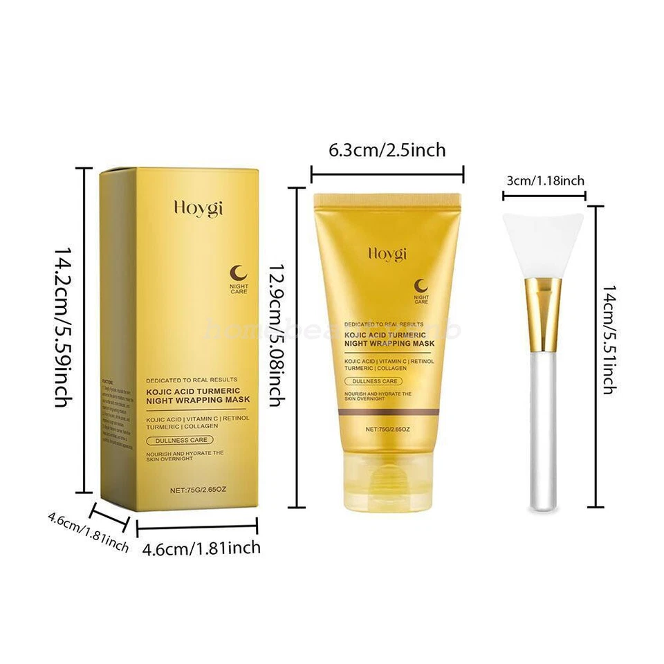 Kojic Acid Turmeric Collagen Peel-Off Mask - Night Wrapping Mask Fade Wrinkles - Image 3 of 4