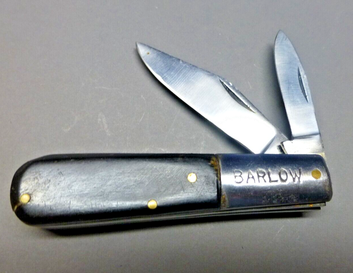 Vintage Barlow Pakistan 2.5 Inch Clip Point 2-Blade Folding Pocket Knife