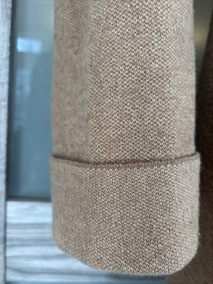 Classic Moth Anthropologie Boiled Wool Cotton Camel Sweater Coat Size S/M Core - Image 3 of 4
