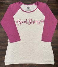 Womens Medium BOY SCOUTS OF AMERICA Shirt ScoutStrong Ladies BSA Raglan SOFT