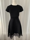 NEW Ted Baker London Ellijo Lace-Trimmed Dress, Black Cocktail, Size 2 (S, 8-10)
