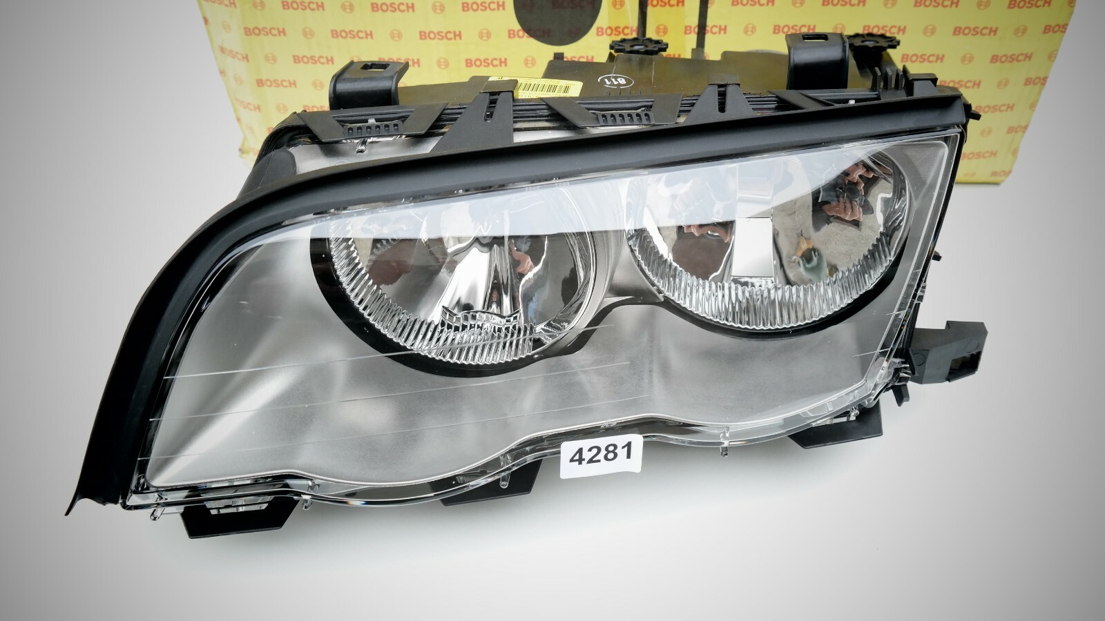 Phare avant transparent Bosch pour BMW E46 avec verre anti-jaunissement
