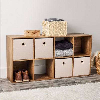 Mainstays 11'' 8-Cube Storage Organizer, Warm Walnut