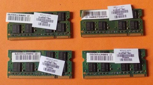 4 Barrettes RAM SAMSUNG PC6400S-666 M470T5663EH3-CF7 2GB 2Rx8 DDR2 6400S - Photo 2/2