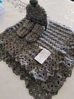 Handmade Crochet  Gray Color  Baby Blanket Set - Hat. 32" x 35" L. Newborn-2Yrs — photo 4