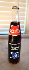 Coca Cola Duke Basketball National Champs Bottle with the Tournament Games 1991