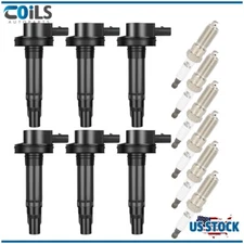 Ignition Coil & Spark Plug Fits Mazda 2009-2013 6 3.7L CX-9 3.5L 2008-2014 3.7L