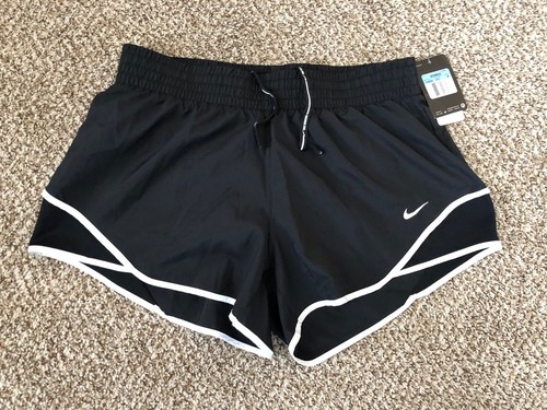 Nike Women's Tempo Running Activewear Short Size Medium Black 728250-012 FC117 - Picture 2 of 8