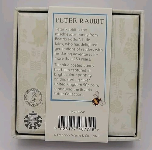 2020 Royal Mint Peter Rabbit UK Silver Proof Fifty Pence 50p coin - Box & COA - Bild 12 von 12