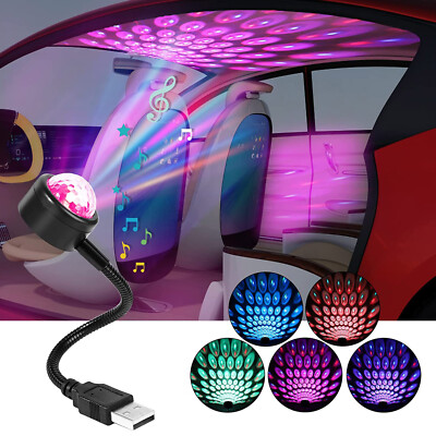 Car Interior USB LED Light Room Atmosphere Starry Sky Lamp Star Projector Roof &