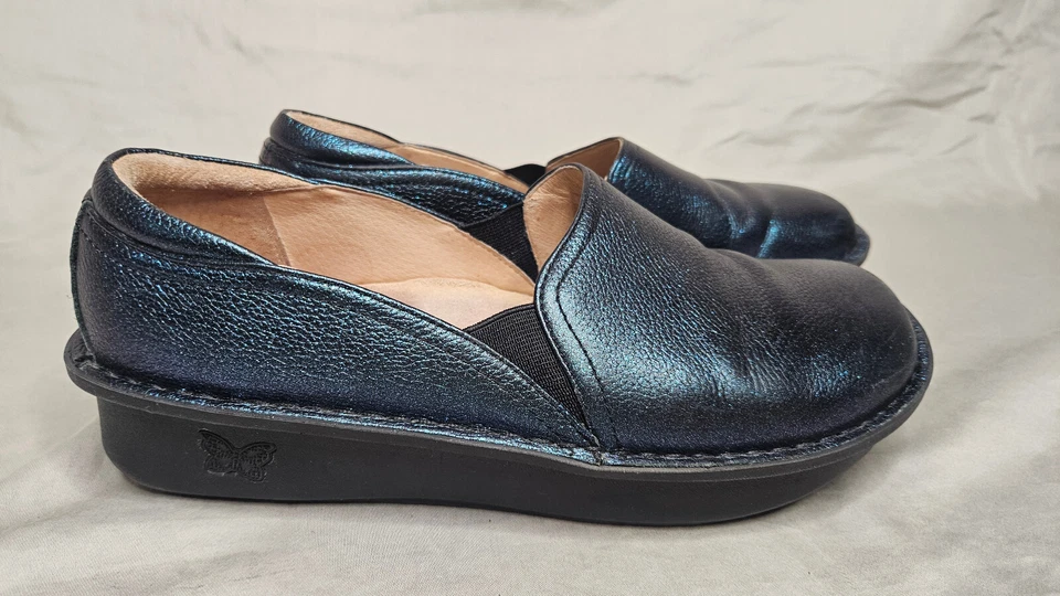 Zuecos sin cordones Alegria by PG Lite zapatos para mujer EUR 41 US 10,5 - 11 azul metálico Foto 2 de 4