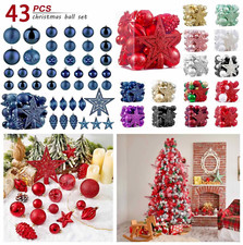 43Pcs Shatterproof Christmas Ball Ornaments Set Xmas Tree Decoration Bauble Home