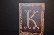 METAL WALL HANGING PLAQUE WITH LETTER K -NEW