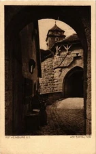 Old postcard AK Rothenburg- Am Spitaltor GERMANY (940982)