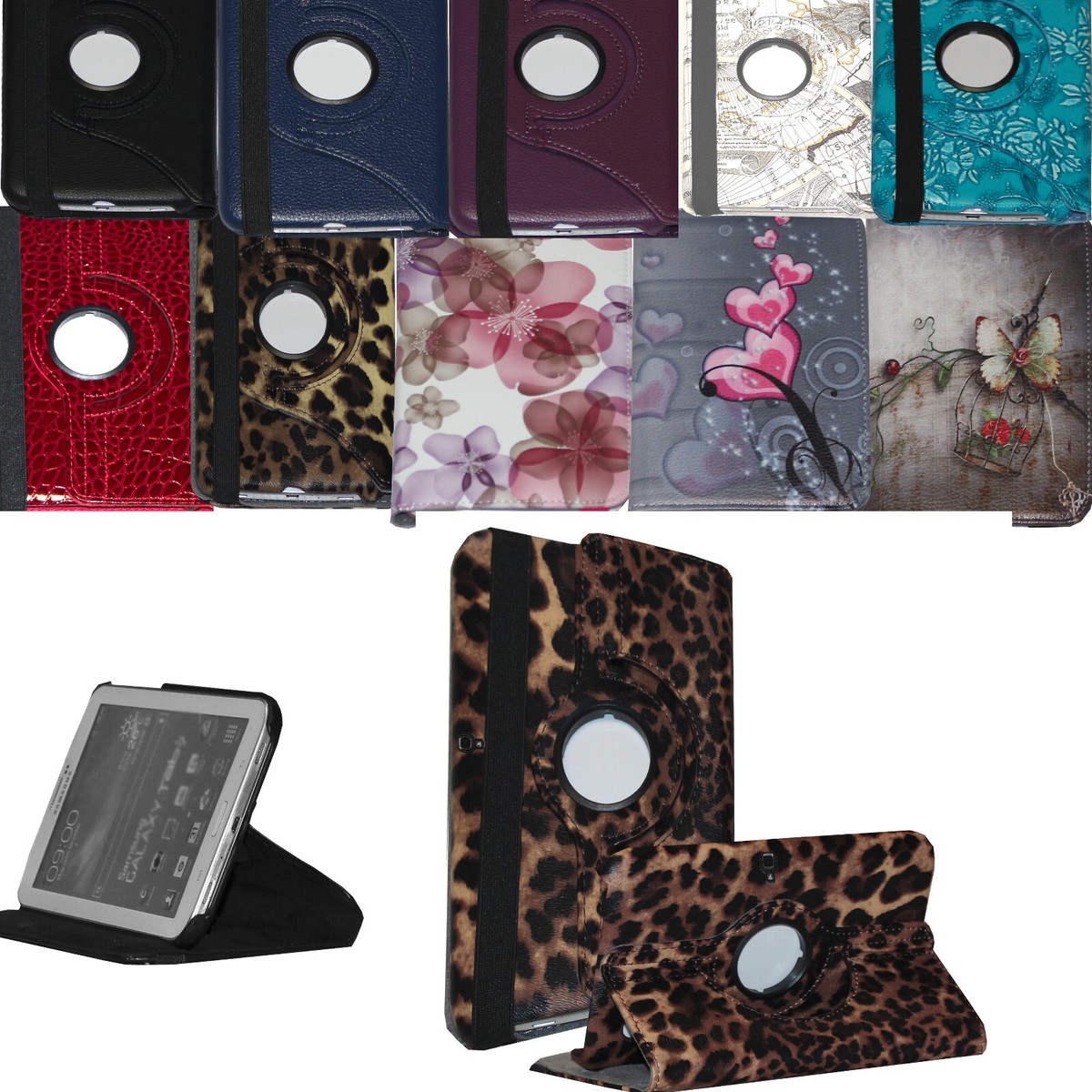 360 Rotating Case Cover Stand For Samsung Galaxy Tab S SM
