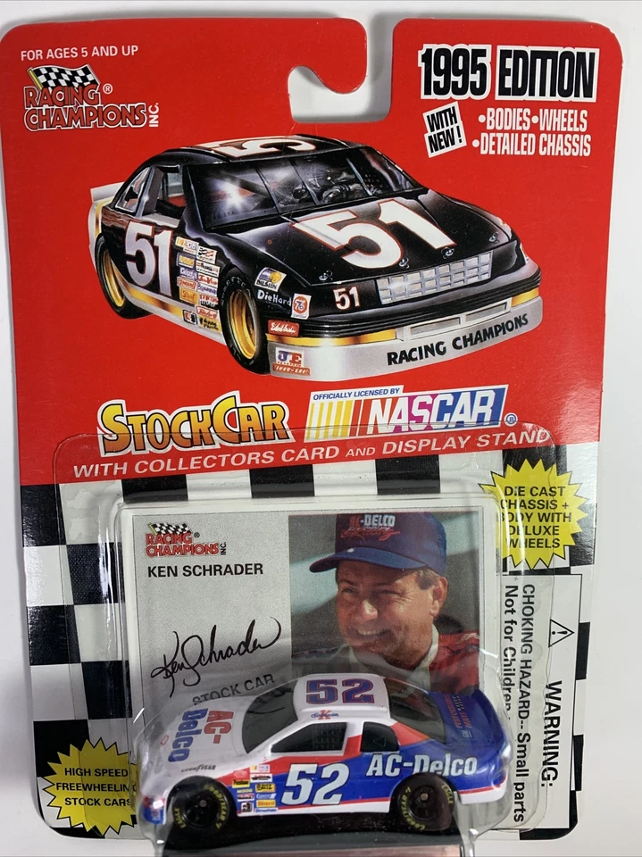Vint. 1995 Racing Champions Stock Car + Collectors Card #51 Ken Schrader ACDelco - Image 3 of 4