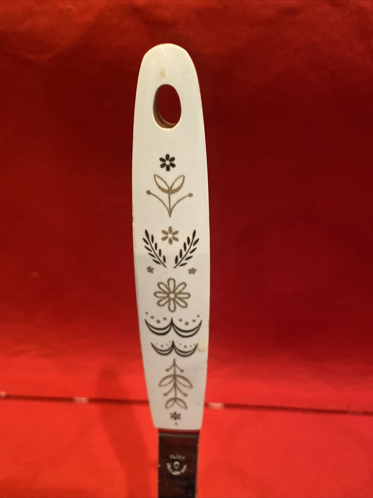 Vintage Flint Arrowhead Potato Masher 10" Wheat Harvest Stainless Steel