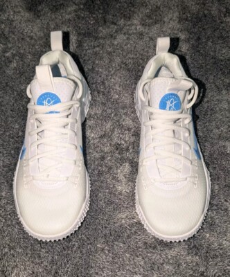 Nike Men s Huarache Elite Turf Lacrosse Shoes White/Carolina Blue FV6141-103 4.5