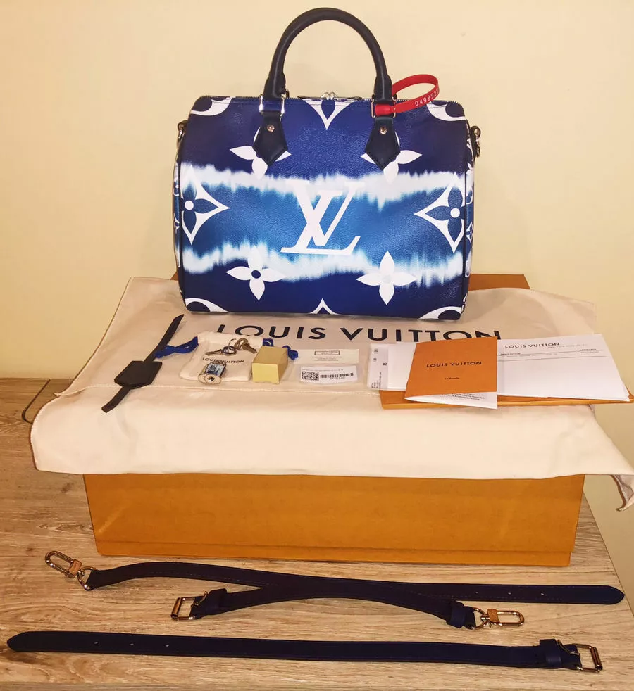 Louis Vuitton Escale Speedy Bandouliere 30 Bleu Bag