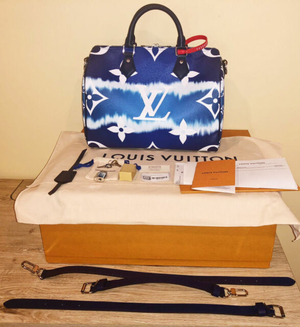 LOUIS VUITTON Tie-Dye Monogram ESCALE SPEEDY BANDOULIÈRE 30 Handbag M45146 P | eBay