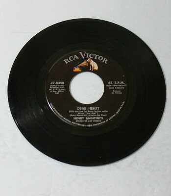 Henry Mancini's Orchestra - Dear Heart / How Soon 45 RPM - 1964 RCA - Preowned