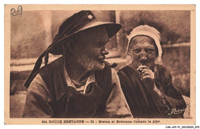 CAR-ACPP1-0036-29 - FINISTERE - Ma douce bretagne - Breton and Breton smoking