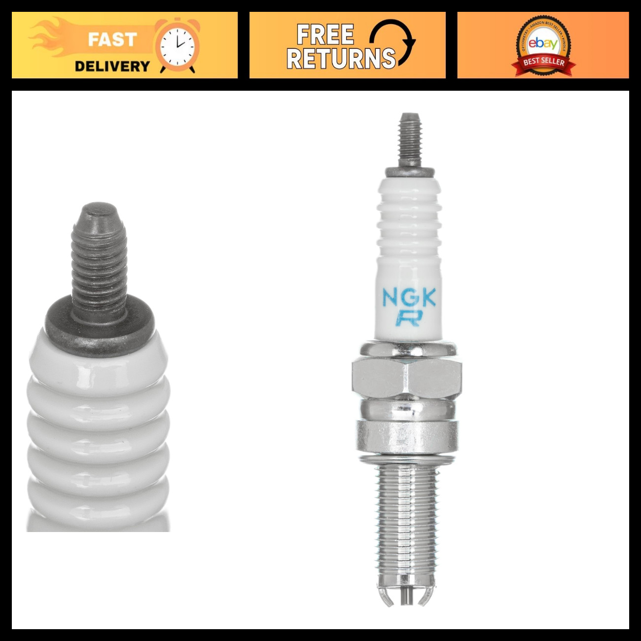 High-Performance CR9EK Spark Plugs - Pack of 4 for Enhanced Engine Efficiency