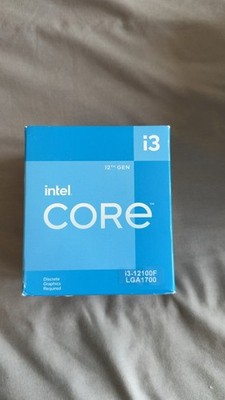 Intel Core i3-12100F Processor (4.3 GHz, 4 Cores, LGA 1700) Box - BX8071512100F