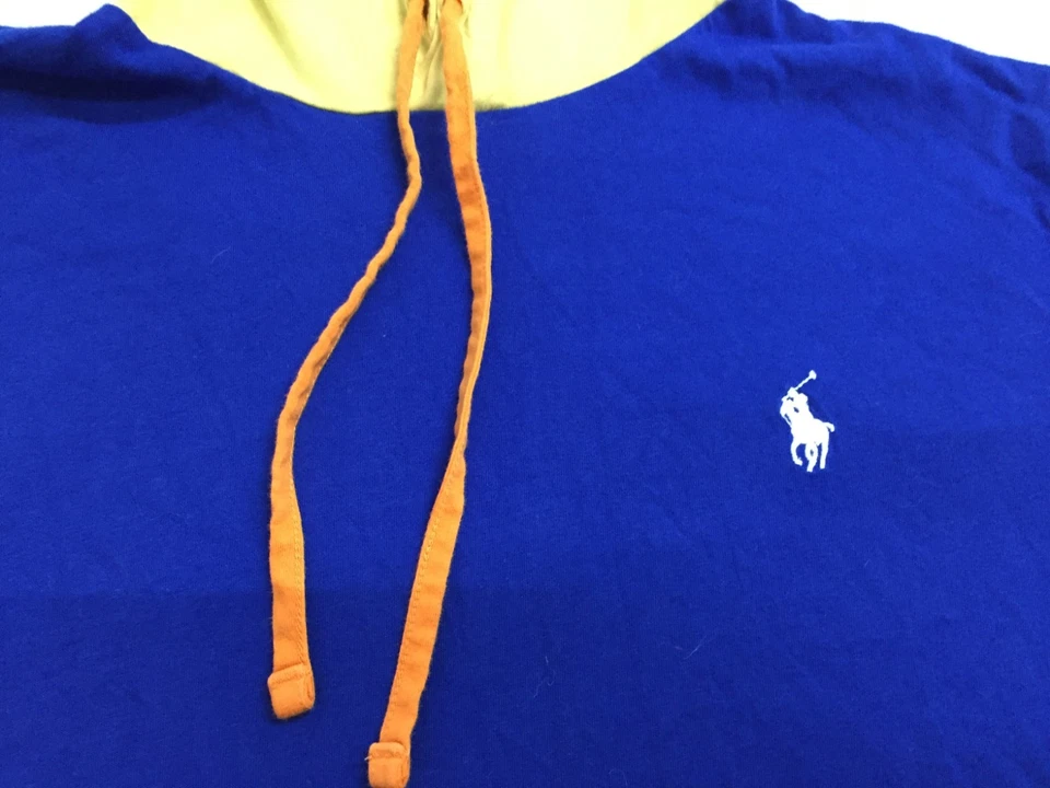 Polo Ralph Lauren с капюшоном рубашка мужская S маленький синий зеленый желтый оранжевый длинным рукавом - Изображение 3 из 4
