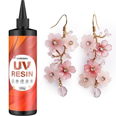 UV Resin 250g Upgraded Hard Type Crystal Clear Fast Curing Translucent 