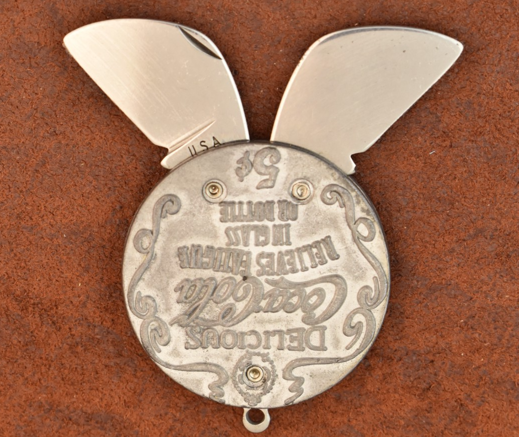 VINTAGE NOVELTY COIN KNIFE CO MADE IN USA DRINK COCA COLA IN