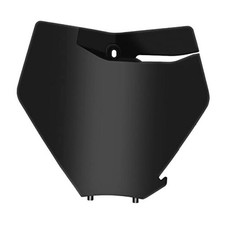 Black Motorcycle Front Number Plate ABS Plastic Replacement Rugged black