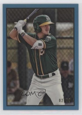 2019 Bowman Heritage Chrome Prospects Blue Refractor 2/99 Austin Beck 0hw6