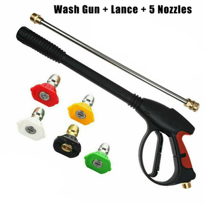 #ad #ad 1 4quot; Pressure Washer Gun amp; Extension Wand Lance 5 Nozzle Tips 50FT Hose M22 $23.16
