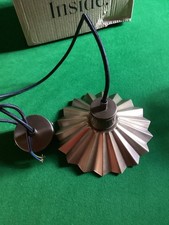 Industville Small Brass Pendant Ceiling Light 8 Inch Diameter