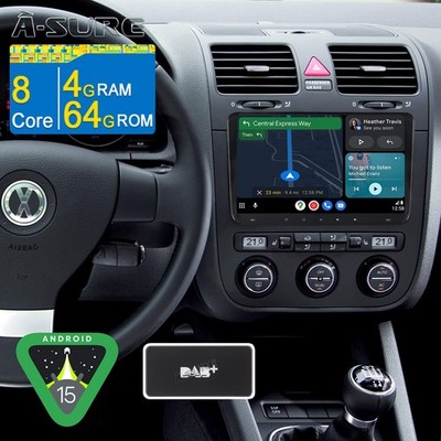 4+64GB Android 15 AutoRadio Navi DSP für VW Golf 5 6 Plus Polo Touran Jetta DAB+