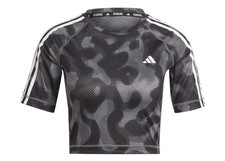 Image of Adidas Own the Run 3 Stripes Allover Print T-Shirt Women -Size, XS,S,M IK5012